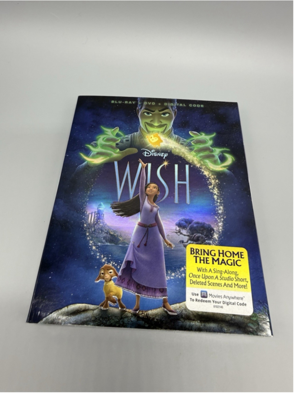 New! WISH (Blu-ray + DVD + Digital, 2024) Sealed W/ Slipcover Disney Enchanting